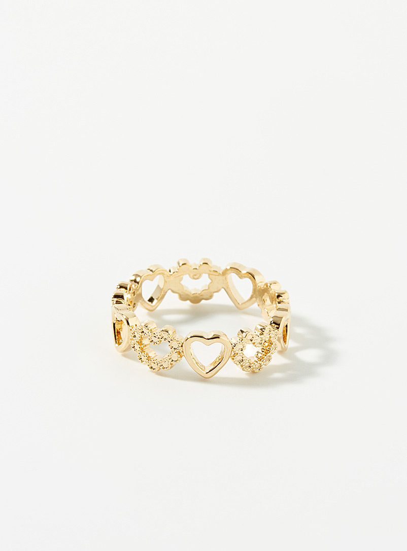 Simons Assorted Open heart ring for women