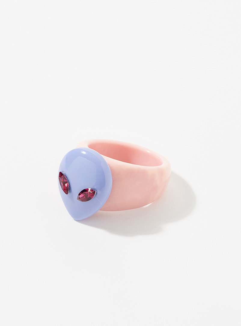 Simons Pink Pastel extraterrestrial ring for women