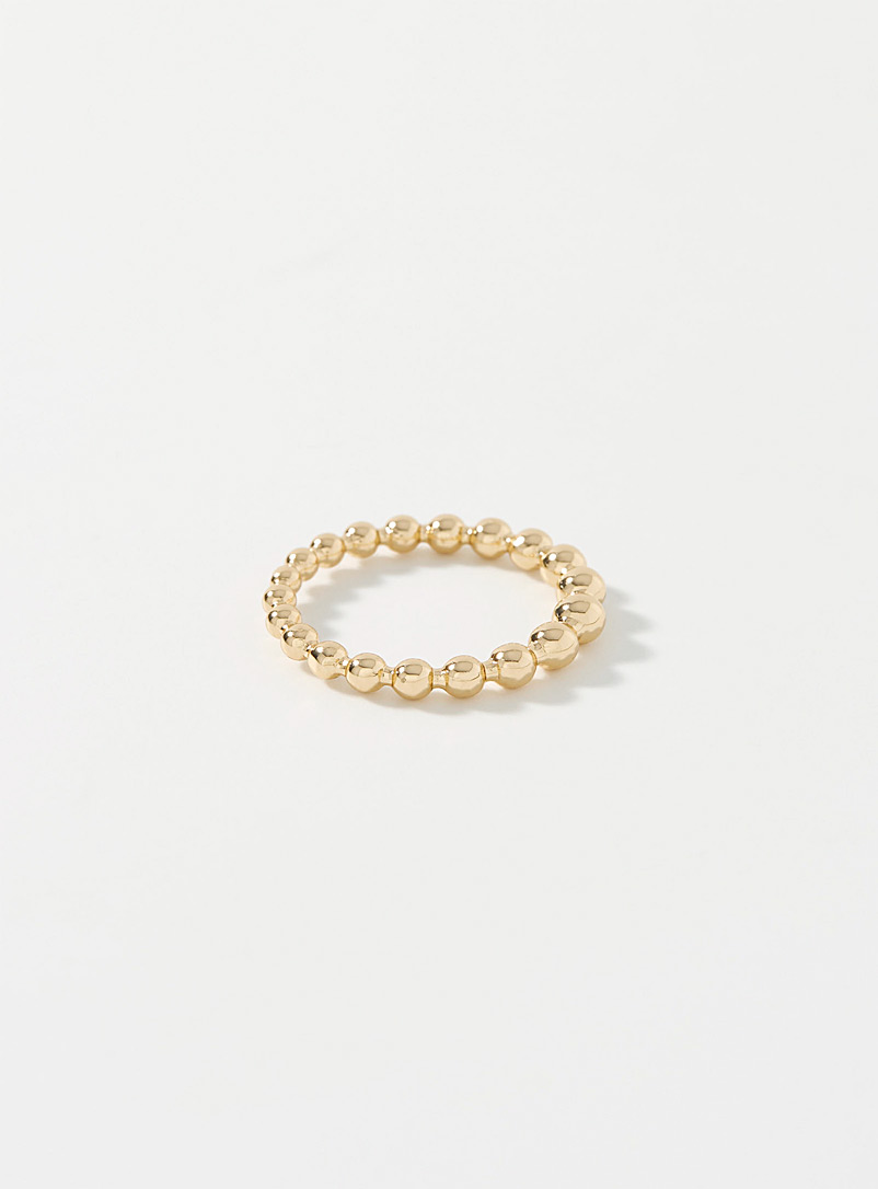 Simons Assorted Metallic bead ring for women