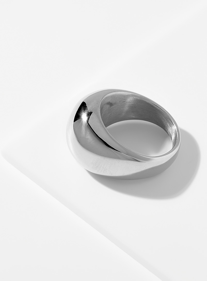 Simons Silver Chunky ring for women