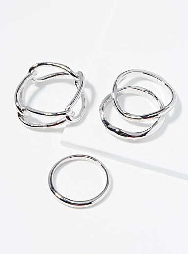 Irregular rings Set of 4