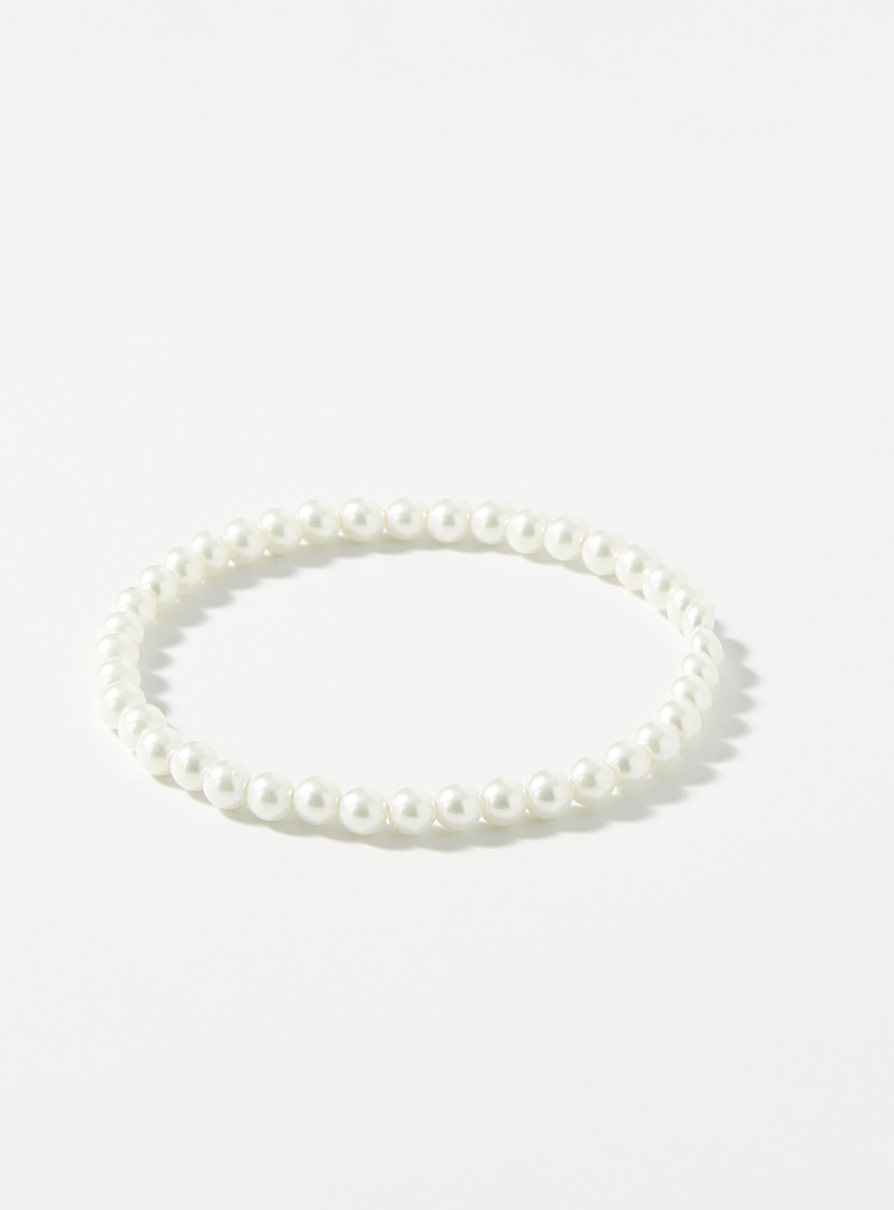Simons White Small pearl bracelet for women