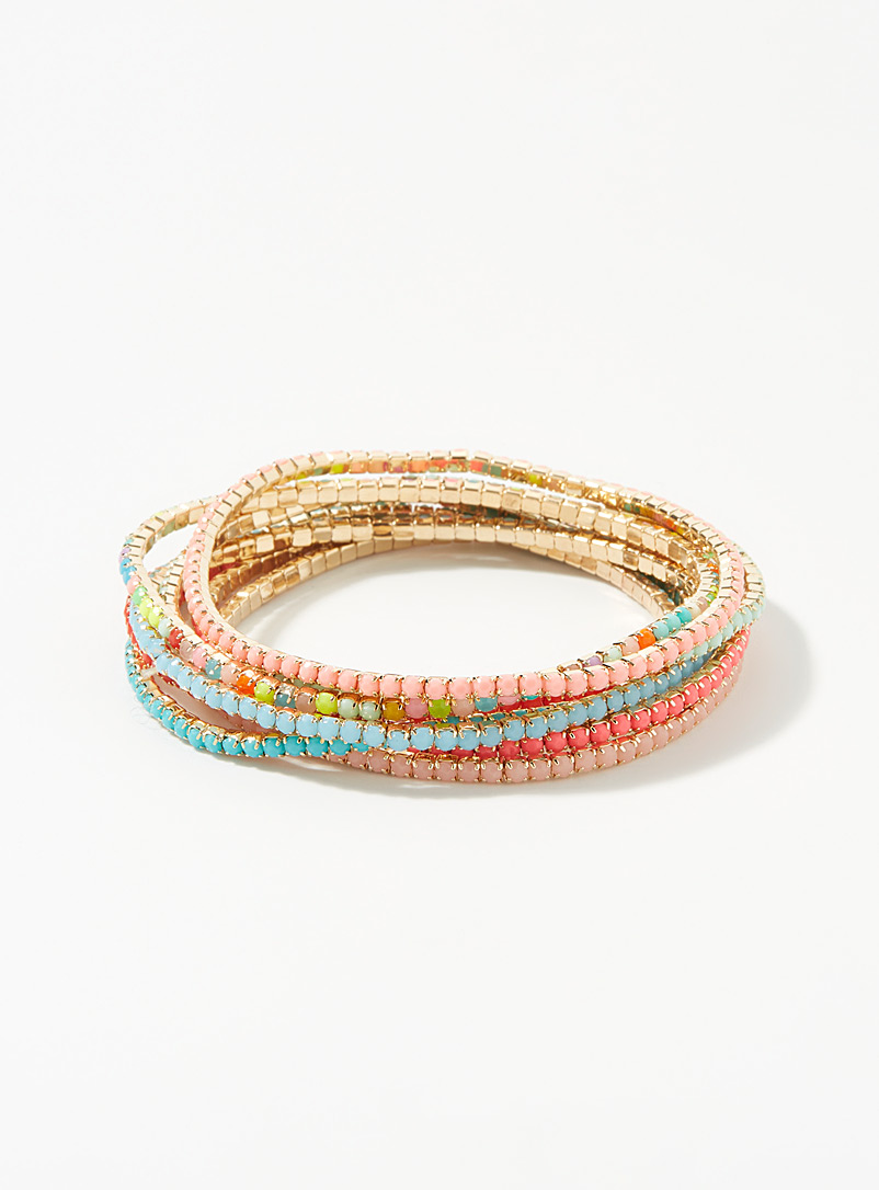 Simons: Les bracelets colorés Ensemble de 8 Assorti pour femme