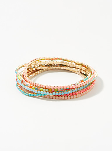 Les bracelets color&eacute;s Ensemble de 8