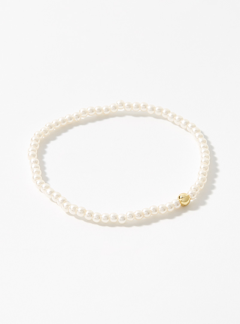 Simons White Mini-bead bracelet for women