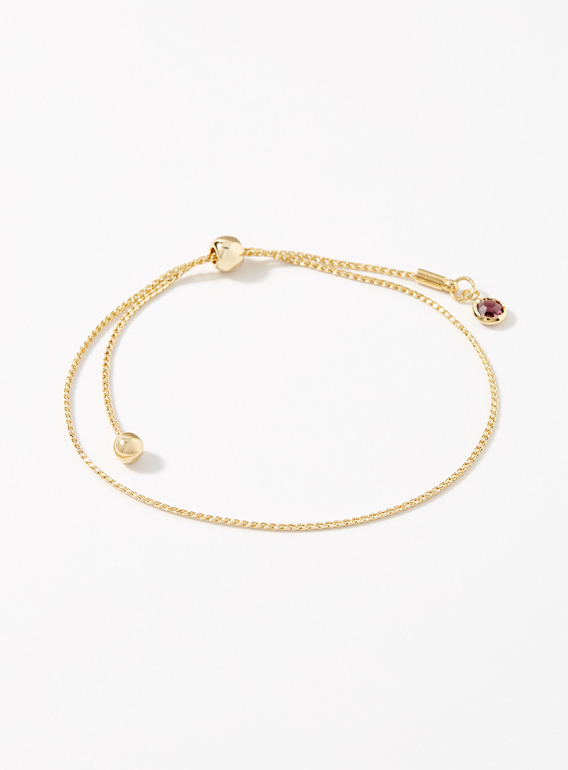 Simons: Le bracelet fine chaîne dorée Assorti pour femme
