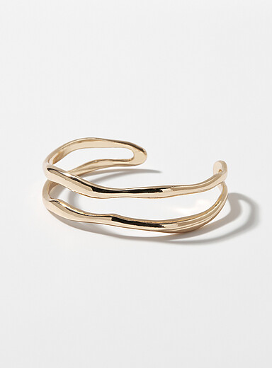 Le bracelet jonc ouvert effet double