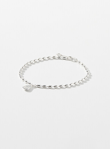 Le bracelet maille bulle m&eacute;daillon ovale