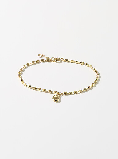 Oval medallion bubble-link bracelet