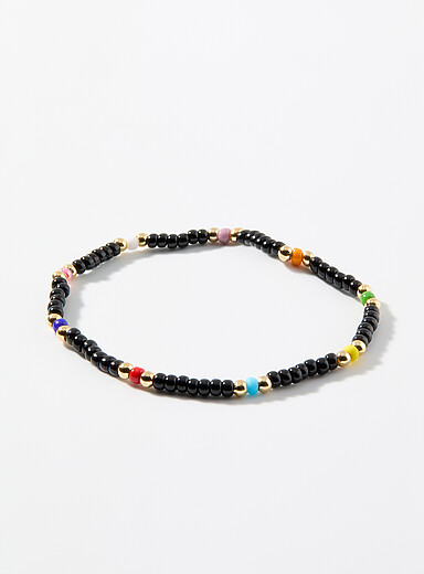 Varied colour beaded bracelet