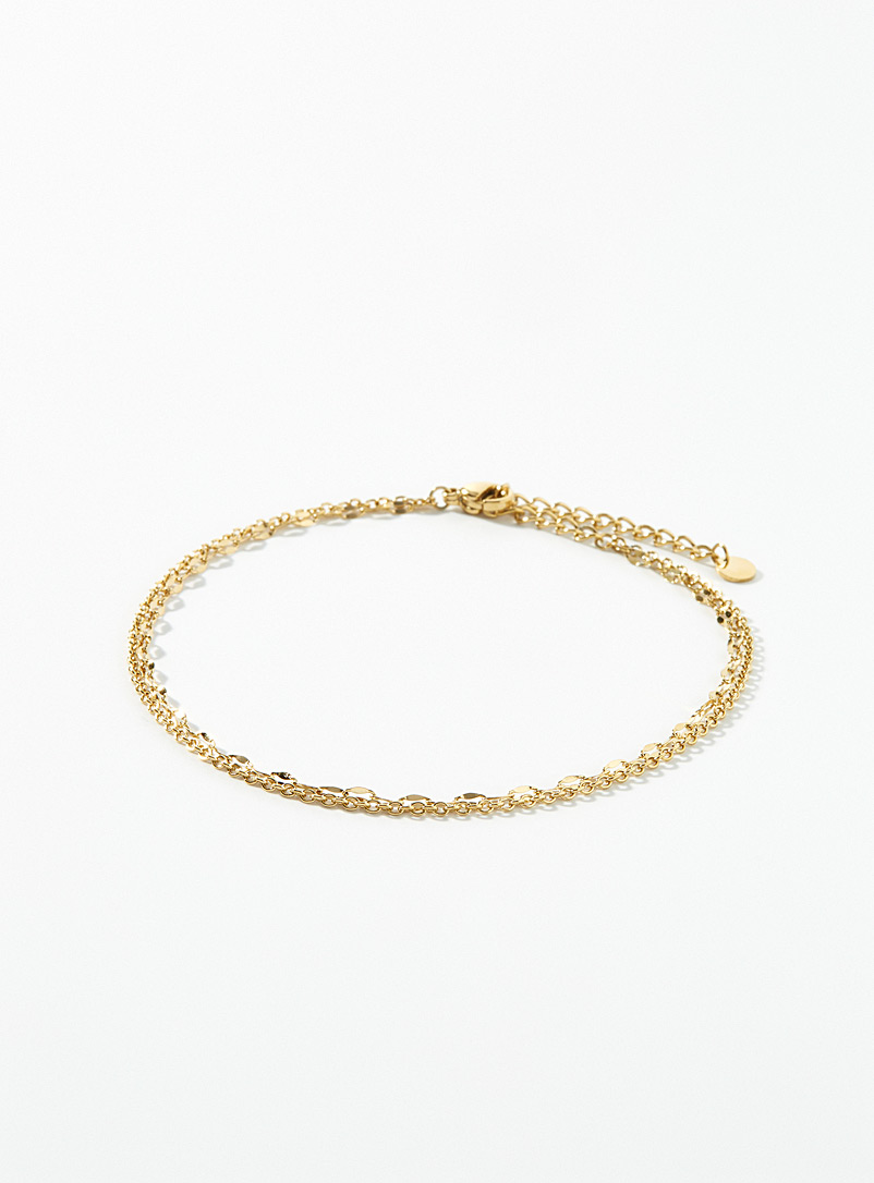 Simons Assorted Double-row ankle chain for women
