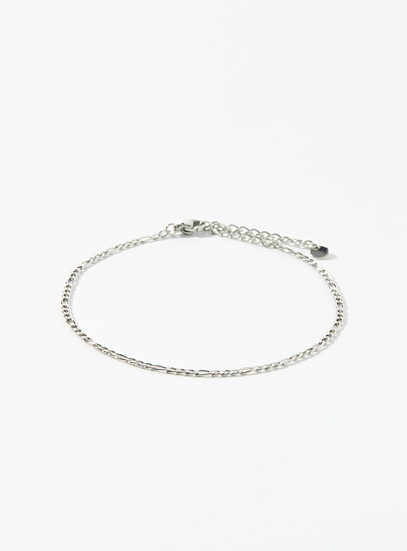 Simons Silver Figaro ankle chain for women