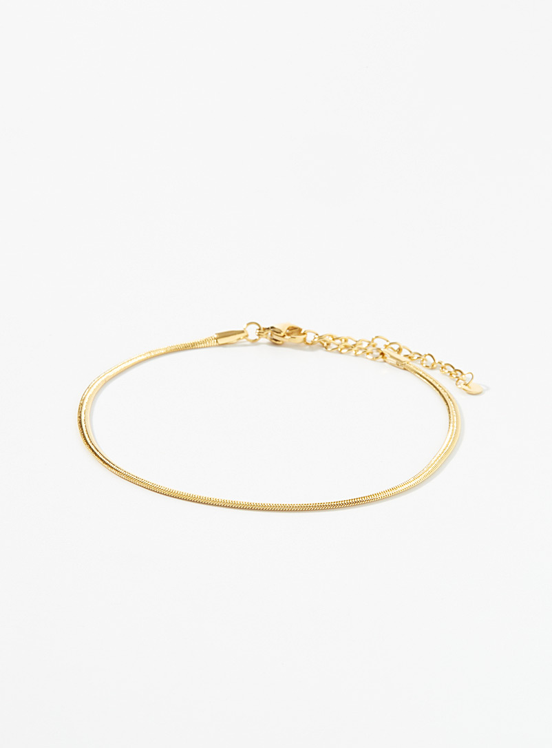 Bracelet Femme 19 cm Pur Acier Inoxydable Trio Serpentine Tréssé Bracelet Femme 19 cm Pur Acier Inoxydable Trio Serpentine Tréssé
