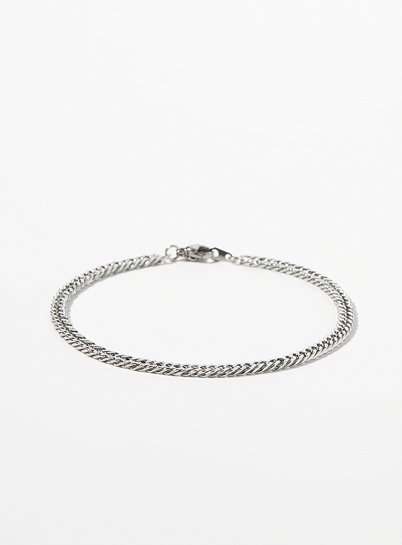 Le 31: Le bracelet chaîne lustrée Argent pour homme