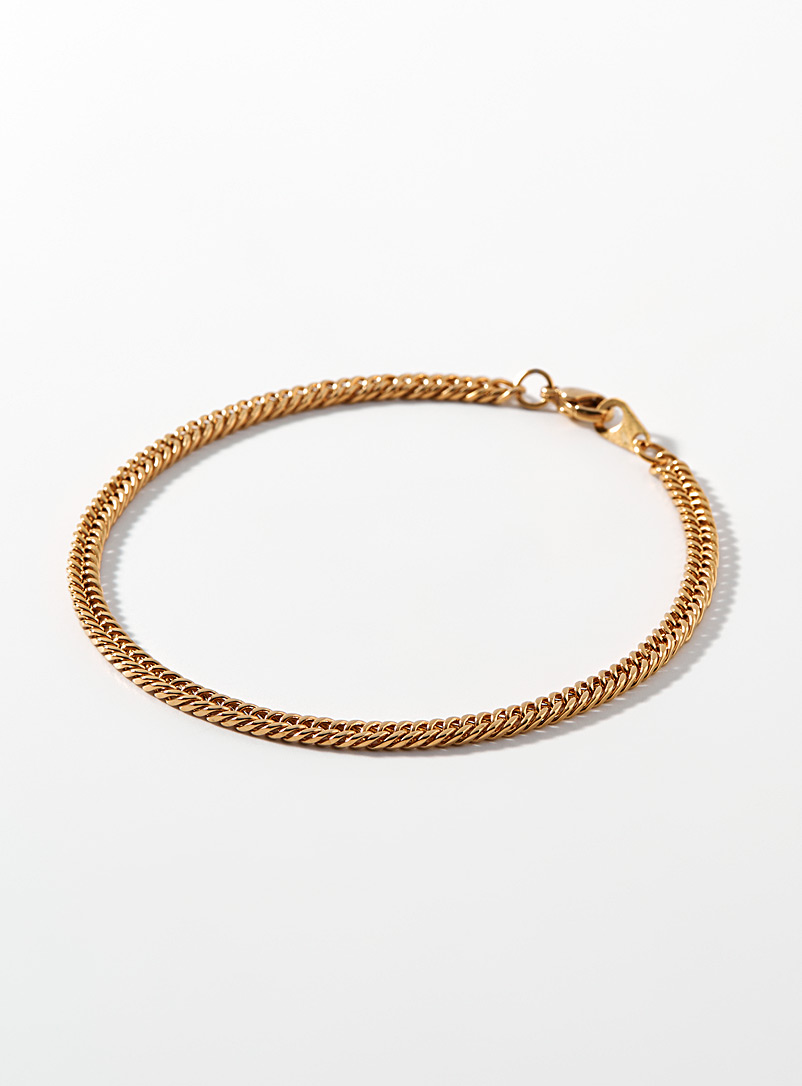 Le 31 Gold Shiny chain bracelet for men