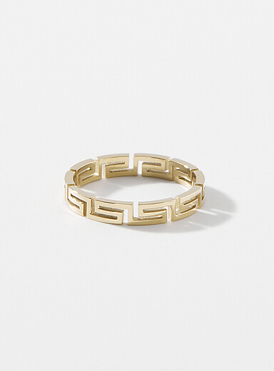 La bague motif g&eacute;o ajour&eacute;