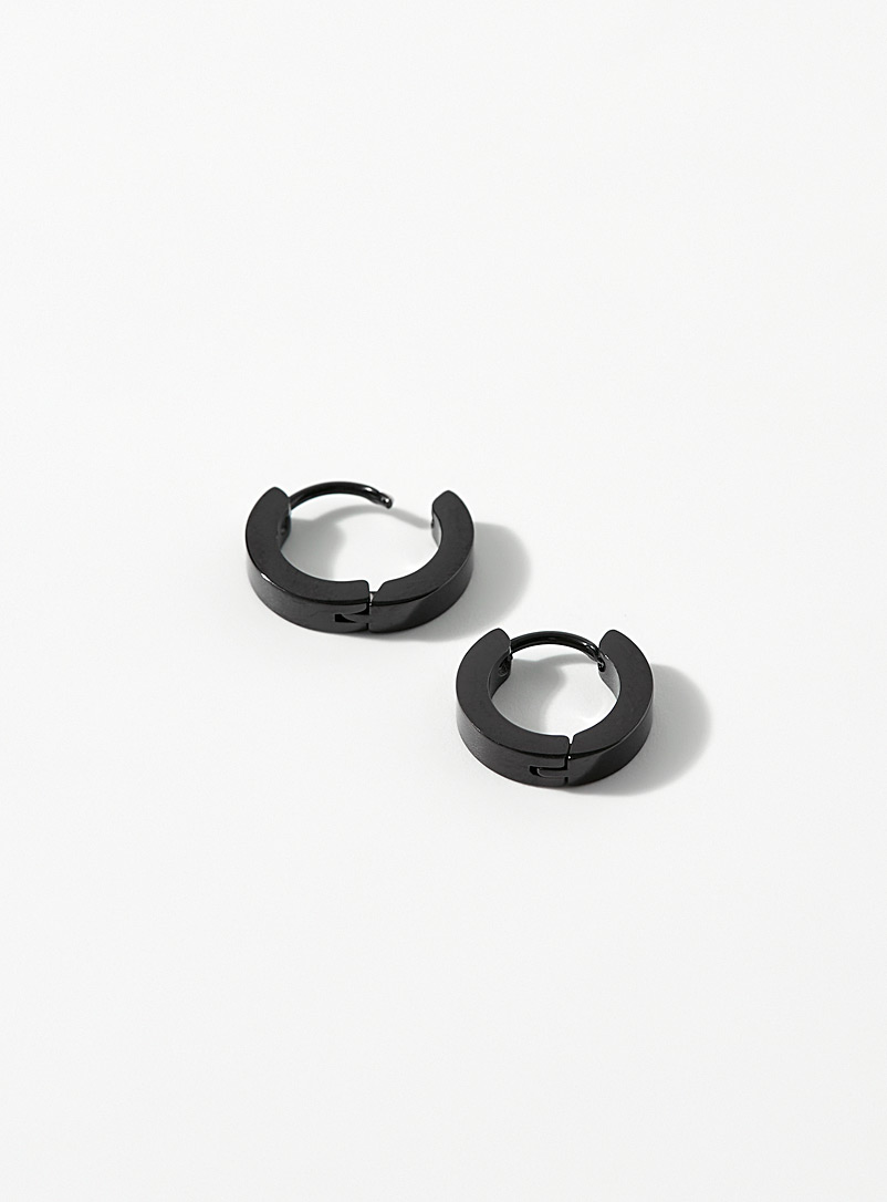 Small thick metallic hoops product image (primary)