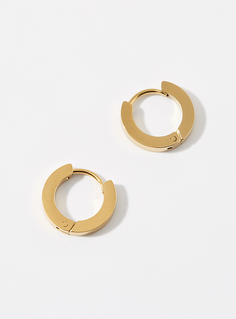 Small Thick Metallic Hoops