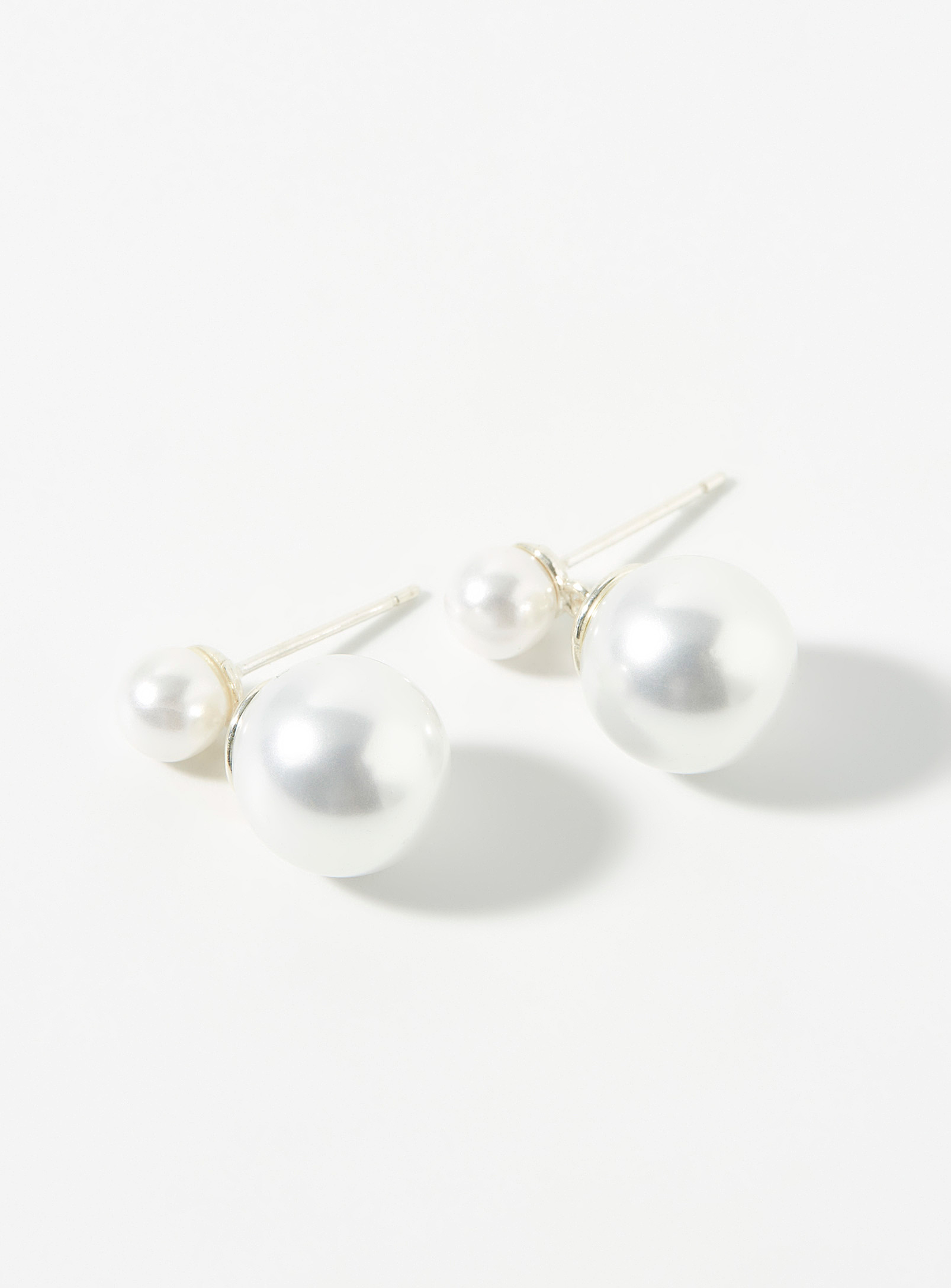 Simons - Women's Double pearl earrings
