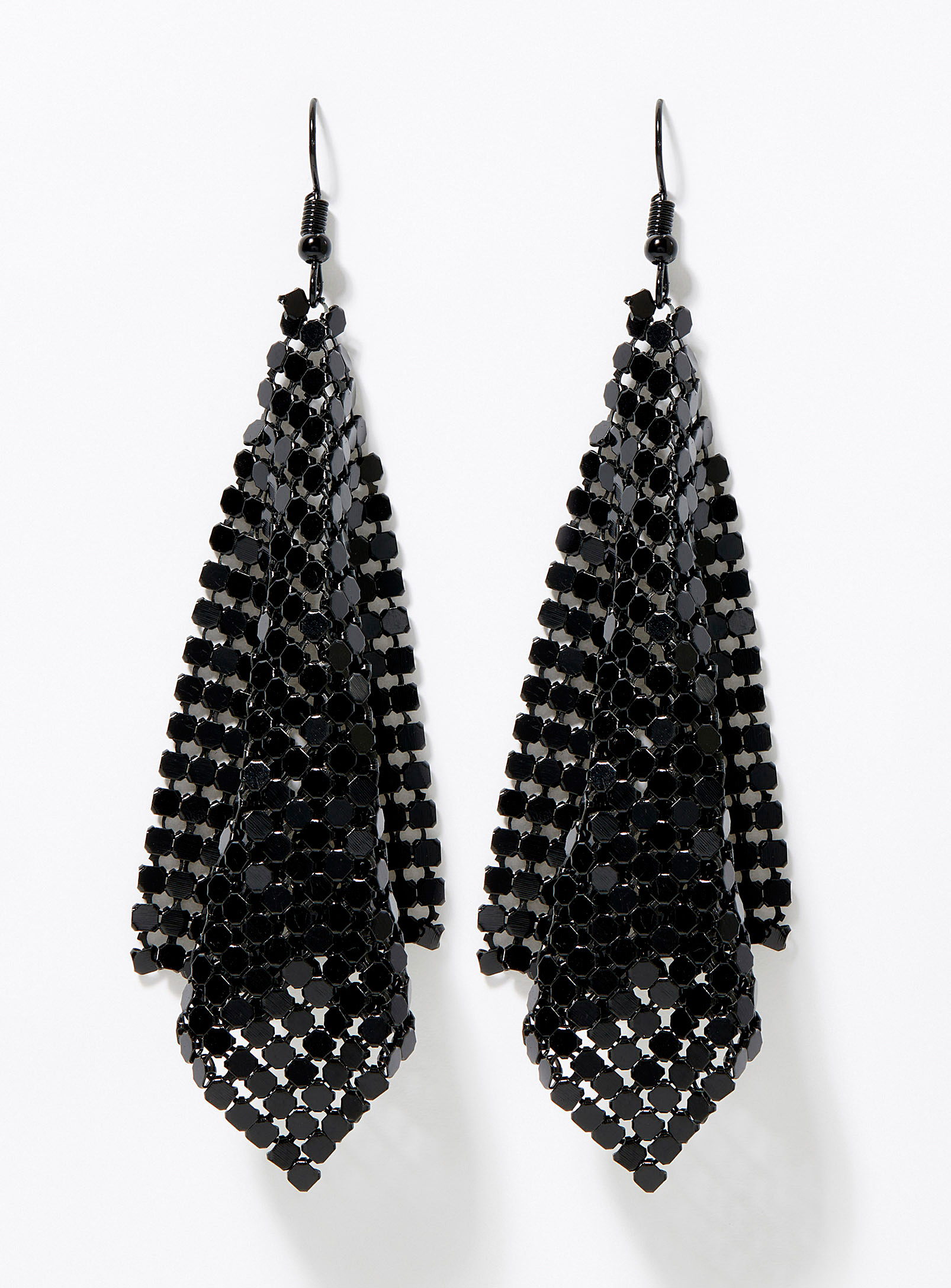 Simons - Women's Disco black earrings