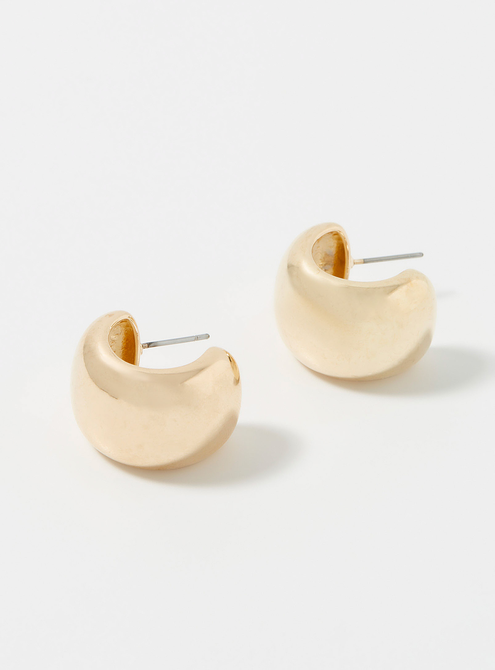 Simons - Women's Chunky golden Hoop Earrings