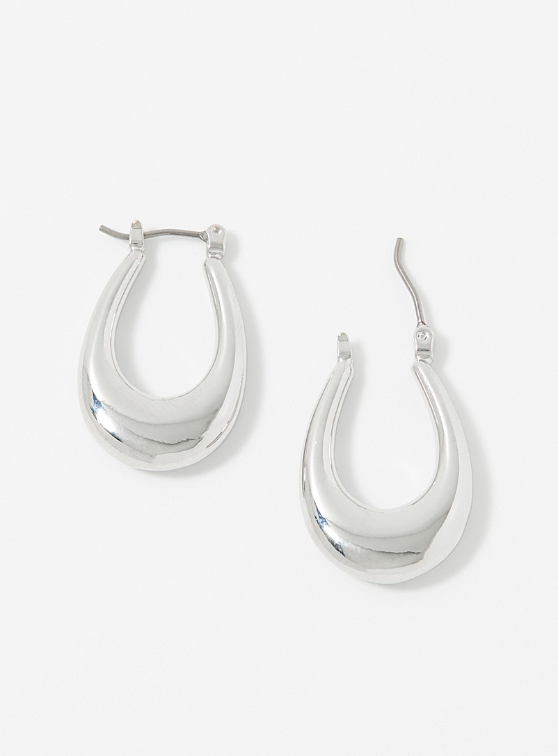 Shiny oval hoops product image (primary)