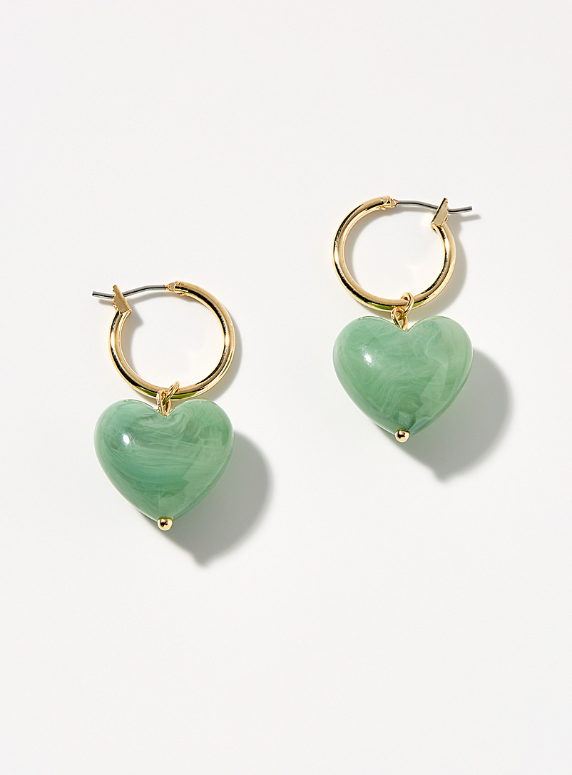 Acetate heart earrings product image (primary)