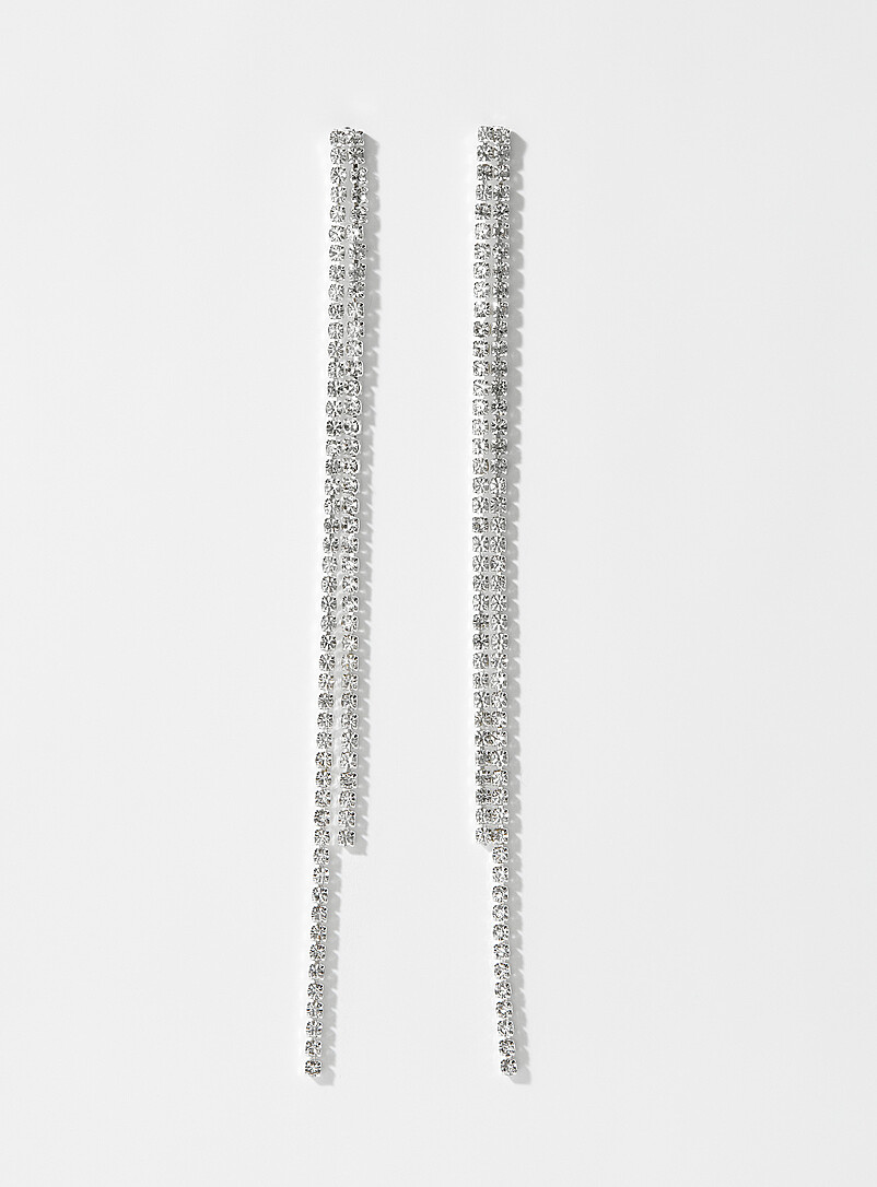 Long shimmery rod earrings product image 2