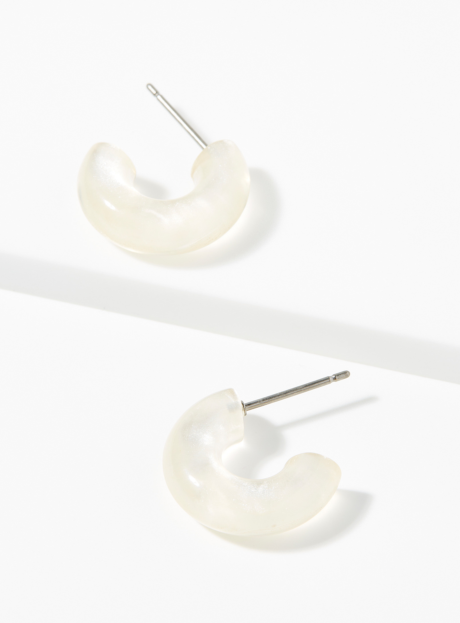 Simons - Women's Small translucent Hoop Earrings