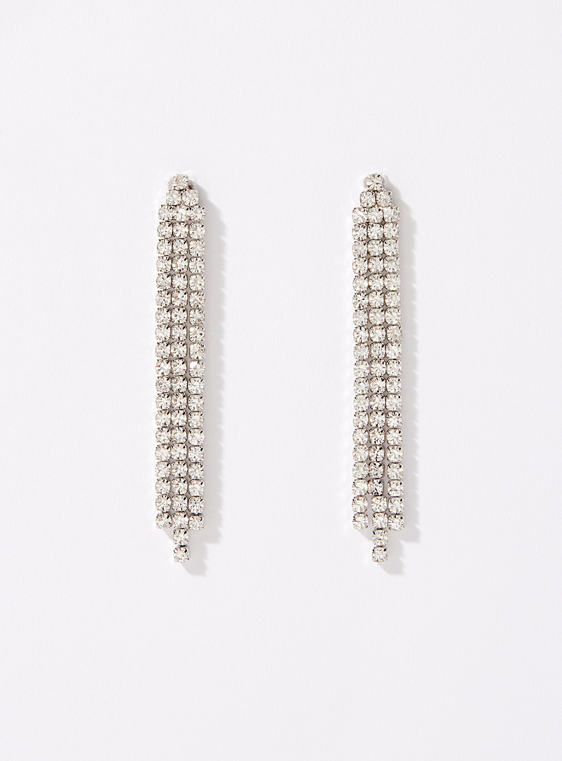 Crystal Bar Earrings