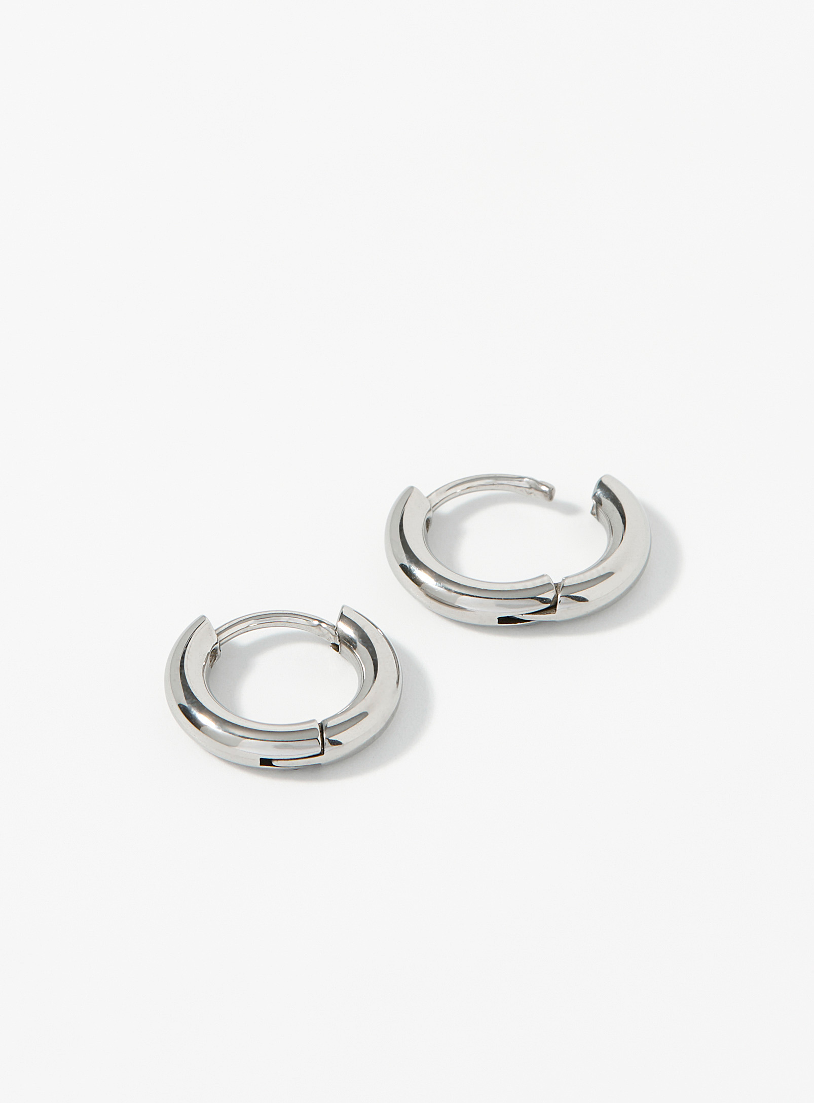 Le 31 Small Stainless Steel Hoops In Silver