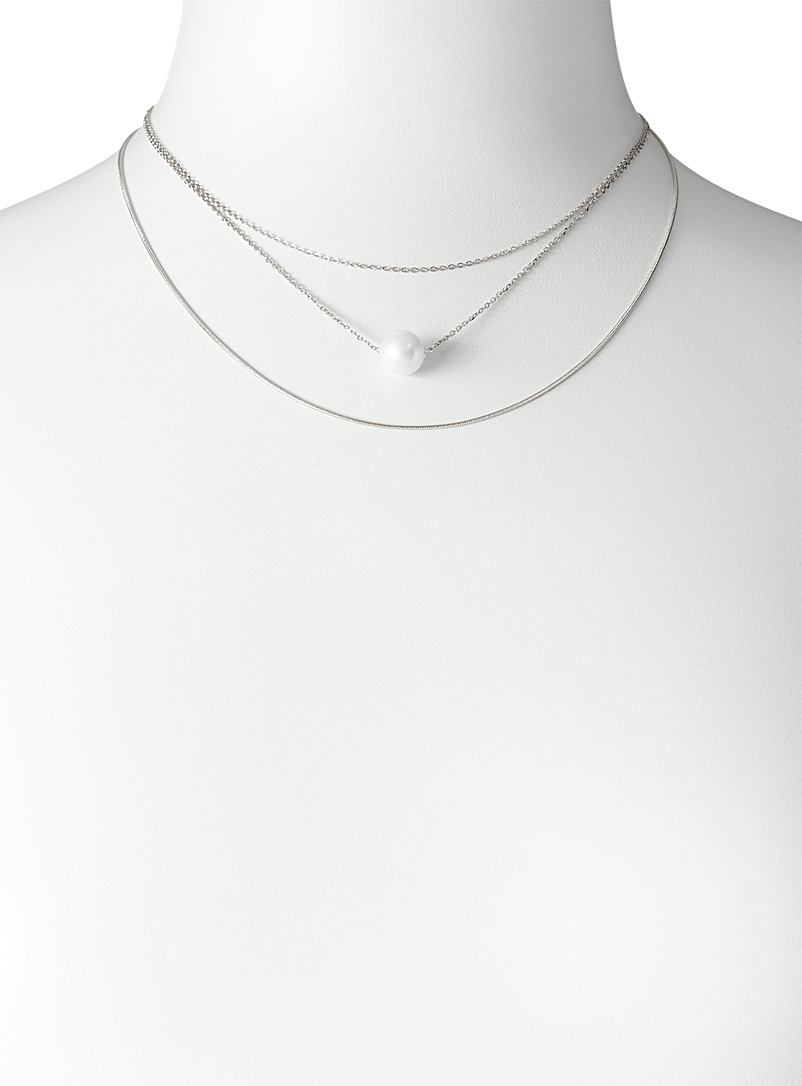 Pearly bead multi-strand necklace product image 2