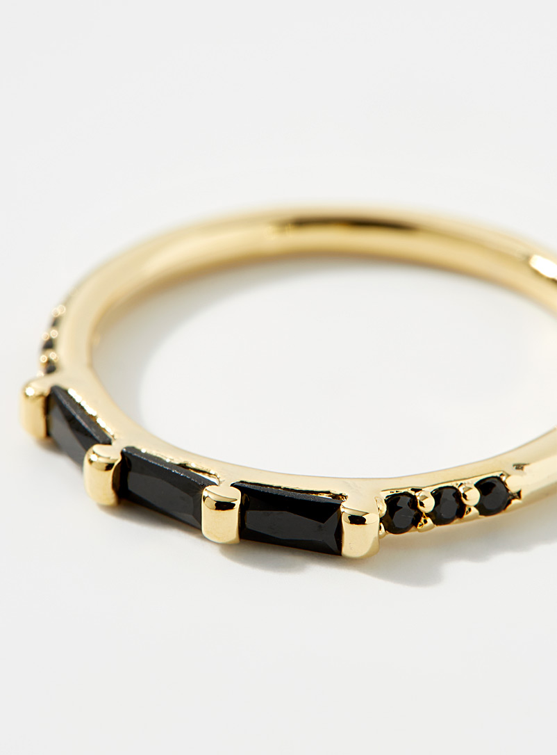 Black stone golden ring product image 2