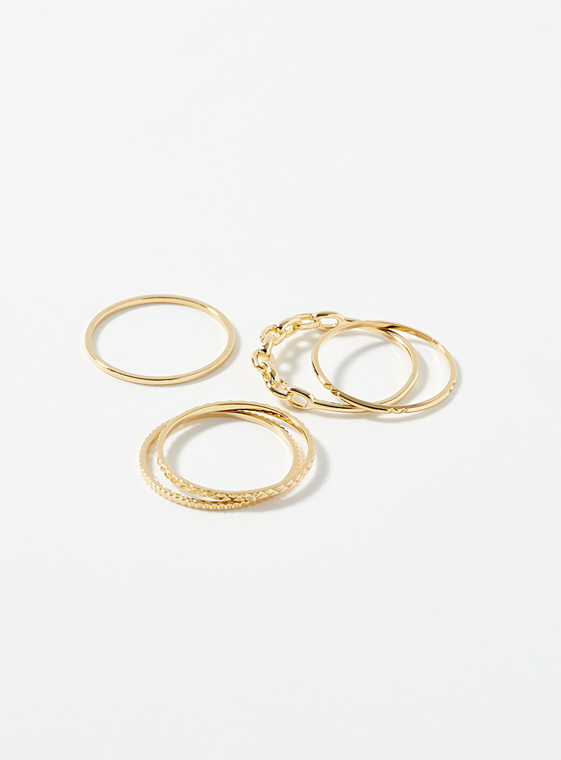 Textured rings Set of 5 product image (primary)