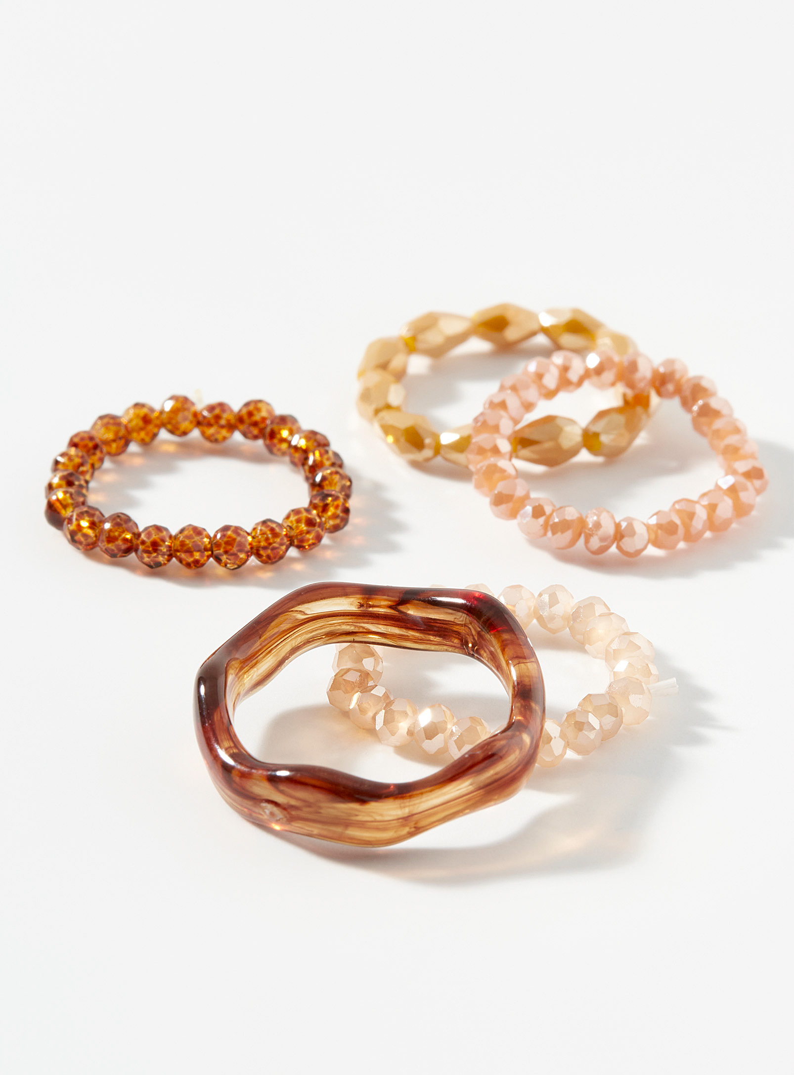 Simons - Women's Natural hue rings Set of 5