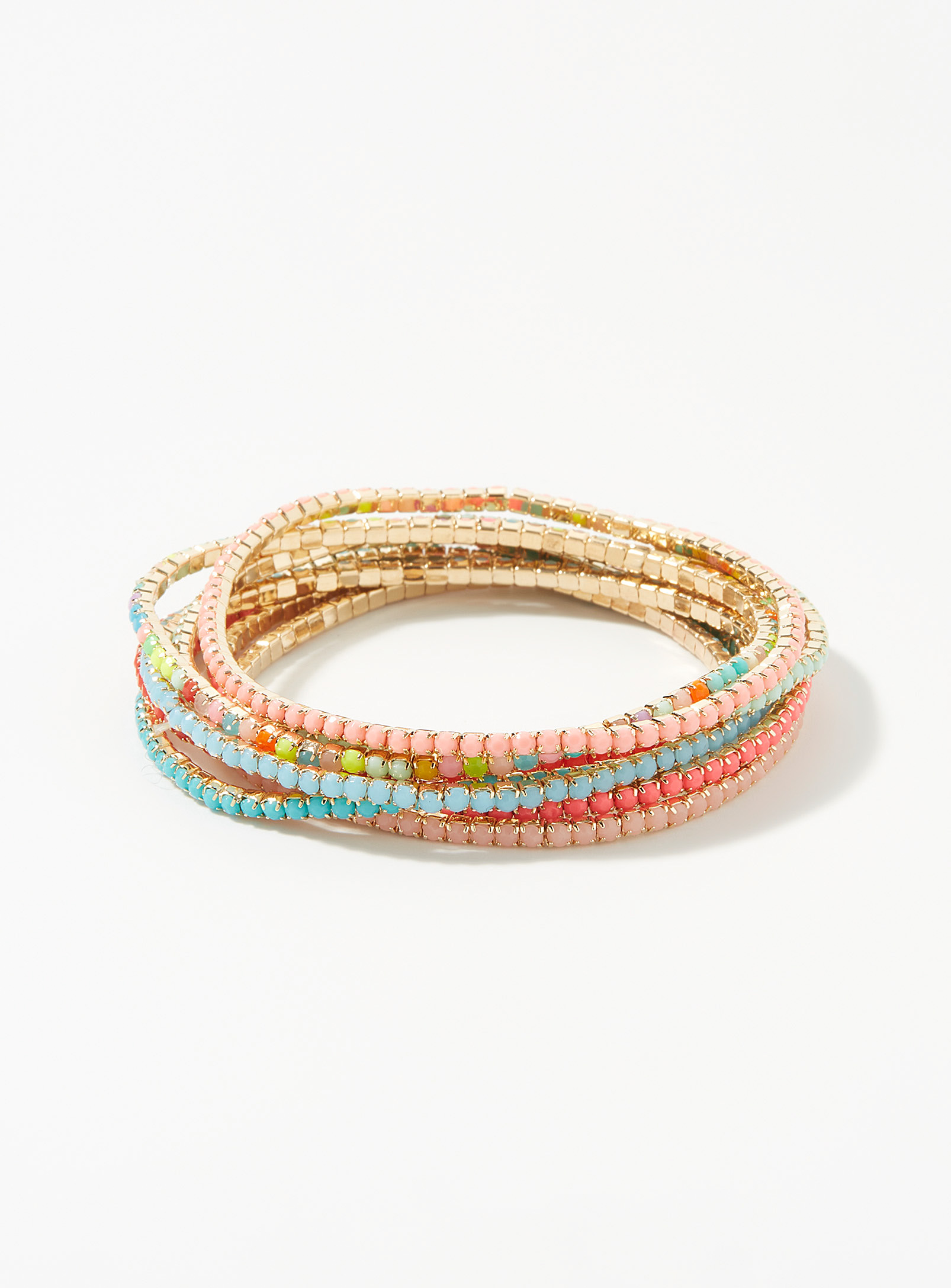 Simons - Women's Colourful bracelets Set of 8