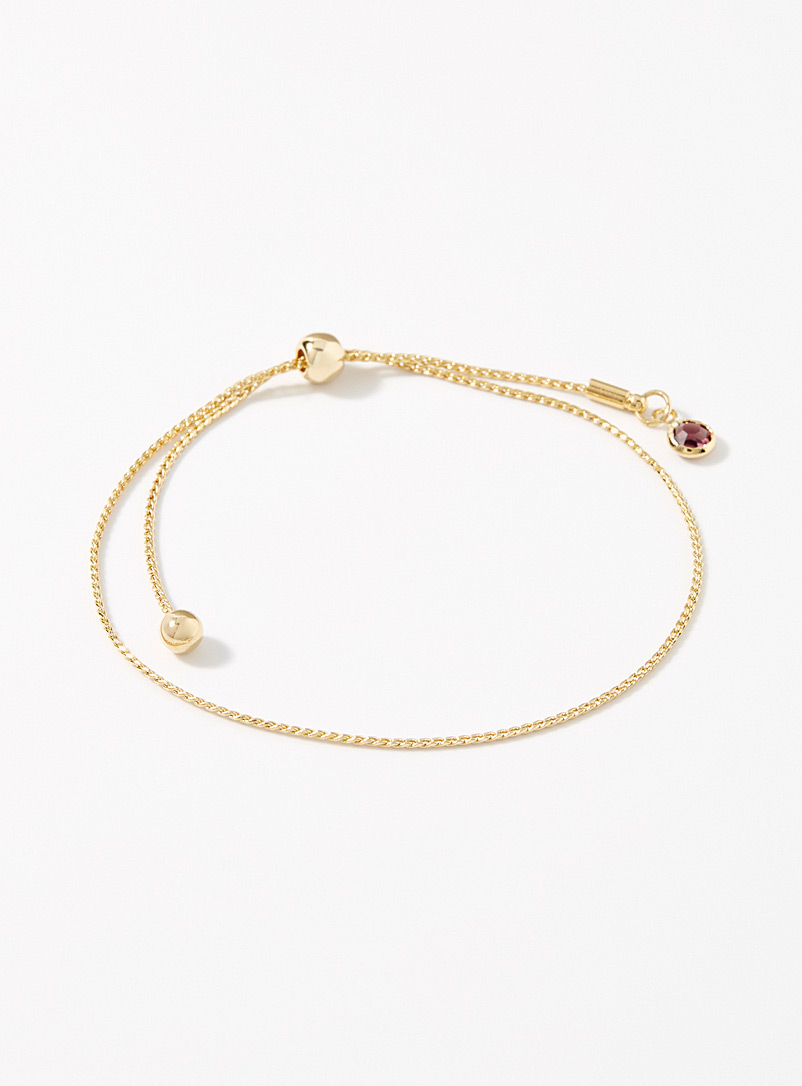 Fine golden chain bracelet product image (primary)