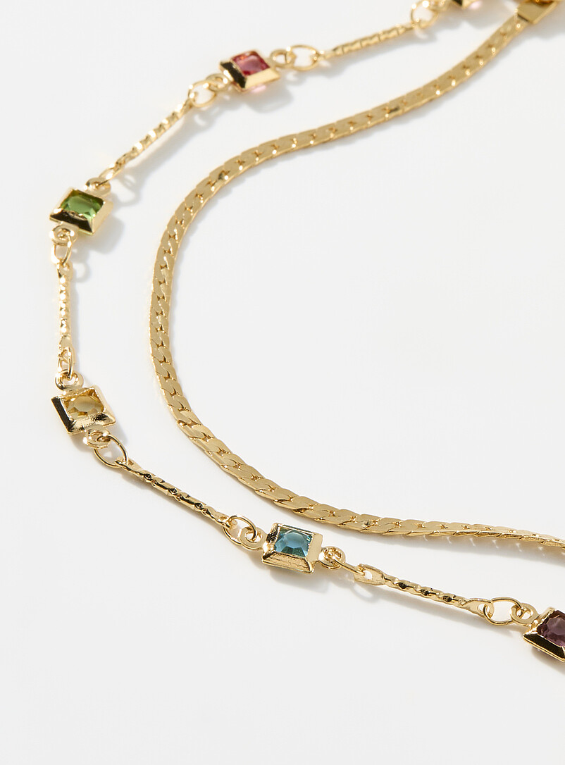 Square and colourful stone bracelet product image 2