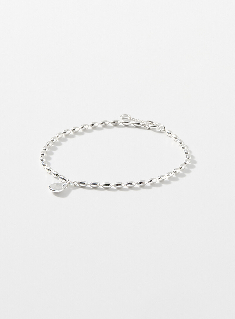 Oval medallion bubble-link bracelet product image (primary)