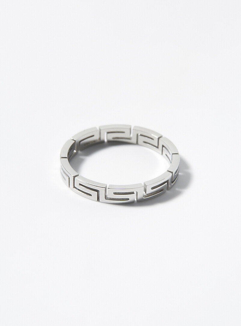 Openwork geo pattern ring product image (primary)
