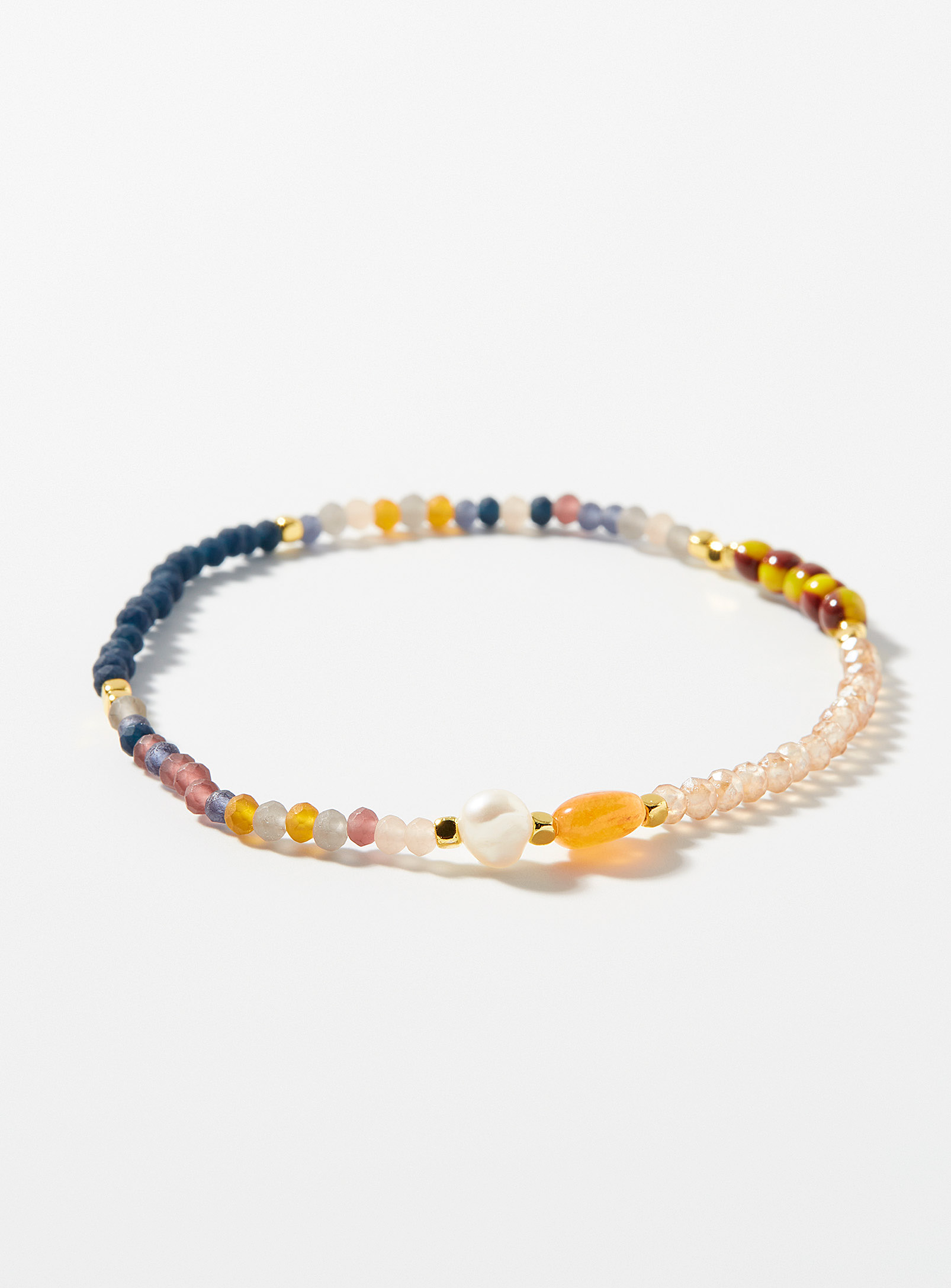 Le 31 - Men's Gemstone and freshwater pearl bracelet