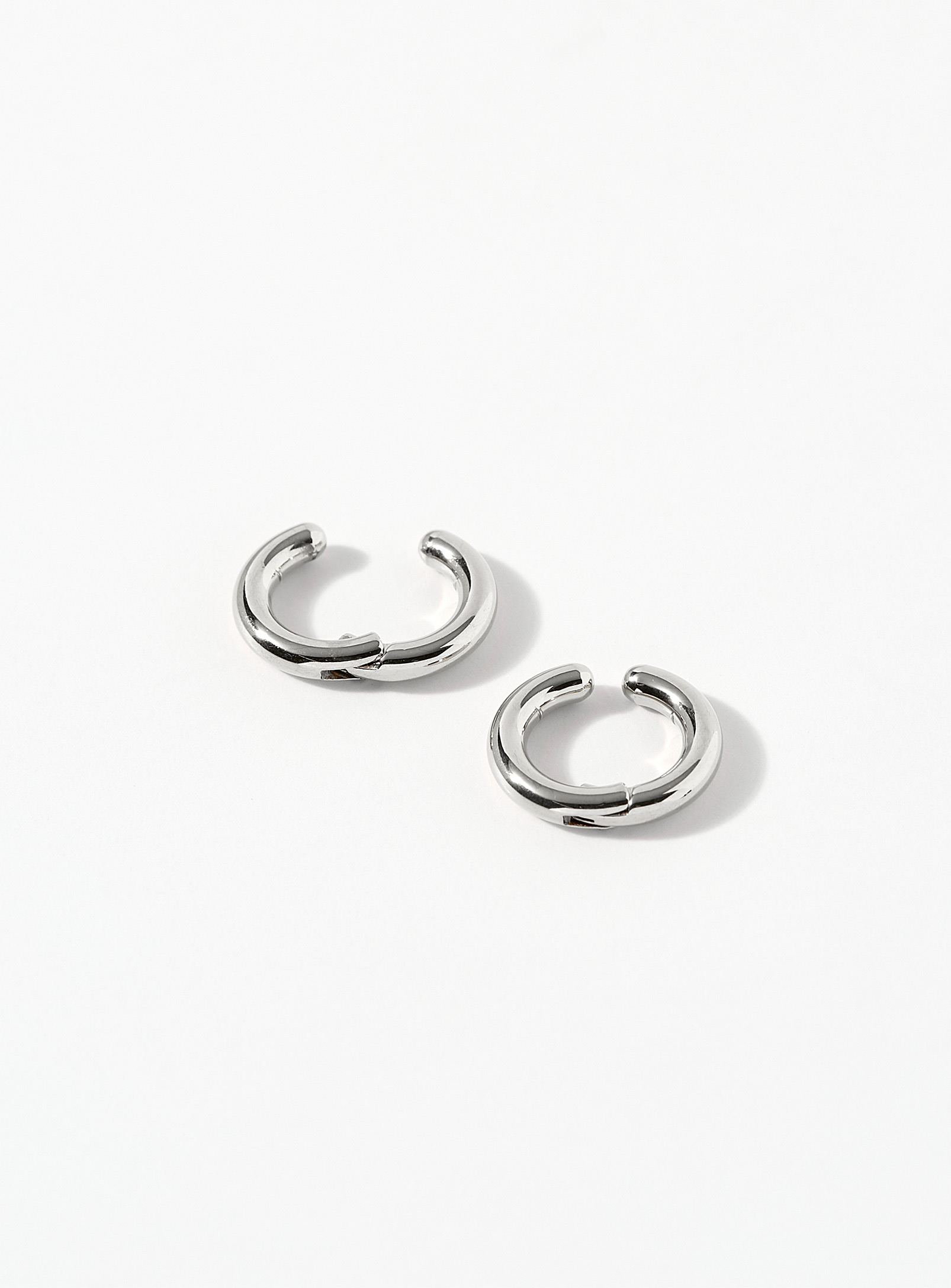 Le 31 Small Minimalist Cuff Earrings In Silver