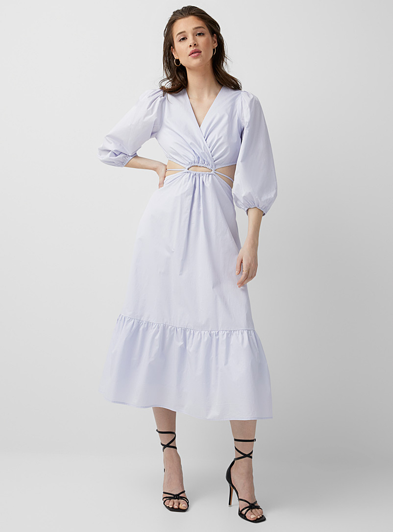ASTR The Label Baby Blue Two-piece style poplin dress for women
