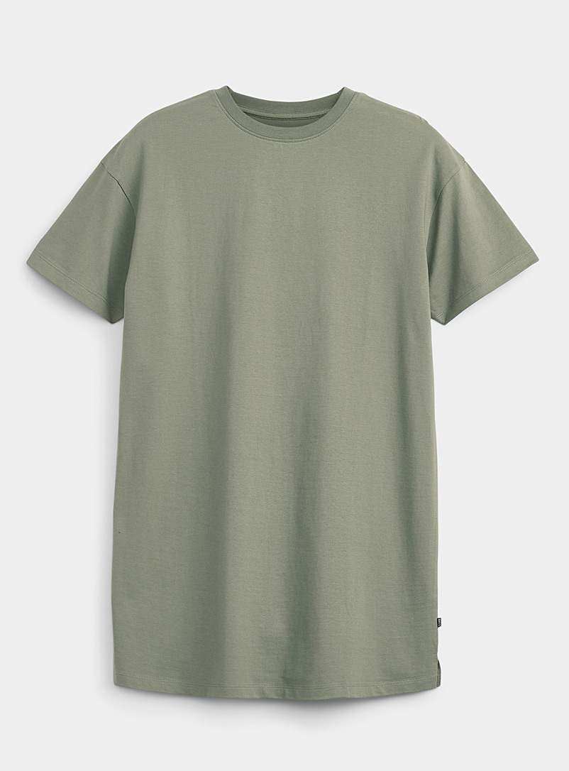 Djab: Le t-shirt allongé DJAB 101 Vert vif-irlandais-émerau pour homme