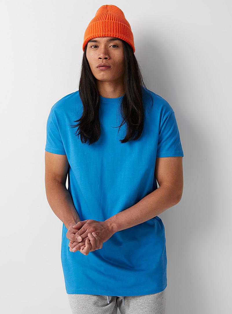 Djab: Le t-shirt allongé DJAB 101 Bleu pour homme