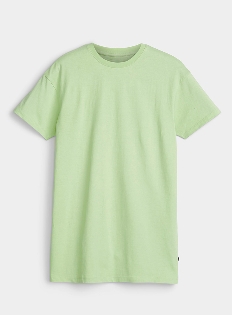 Djab: Le t-shirt allongé DJAB 101 Jaune pâle-mais pour homme