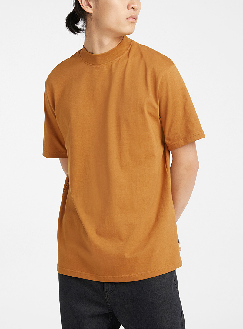Mock-neck boxy T-shirt | Djab | Shop Men's Short Sleeve & 3/4 Sleeve T ...