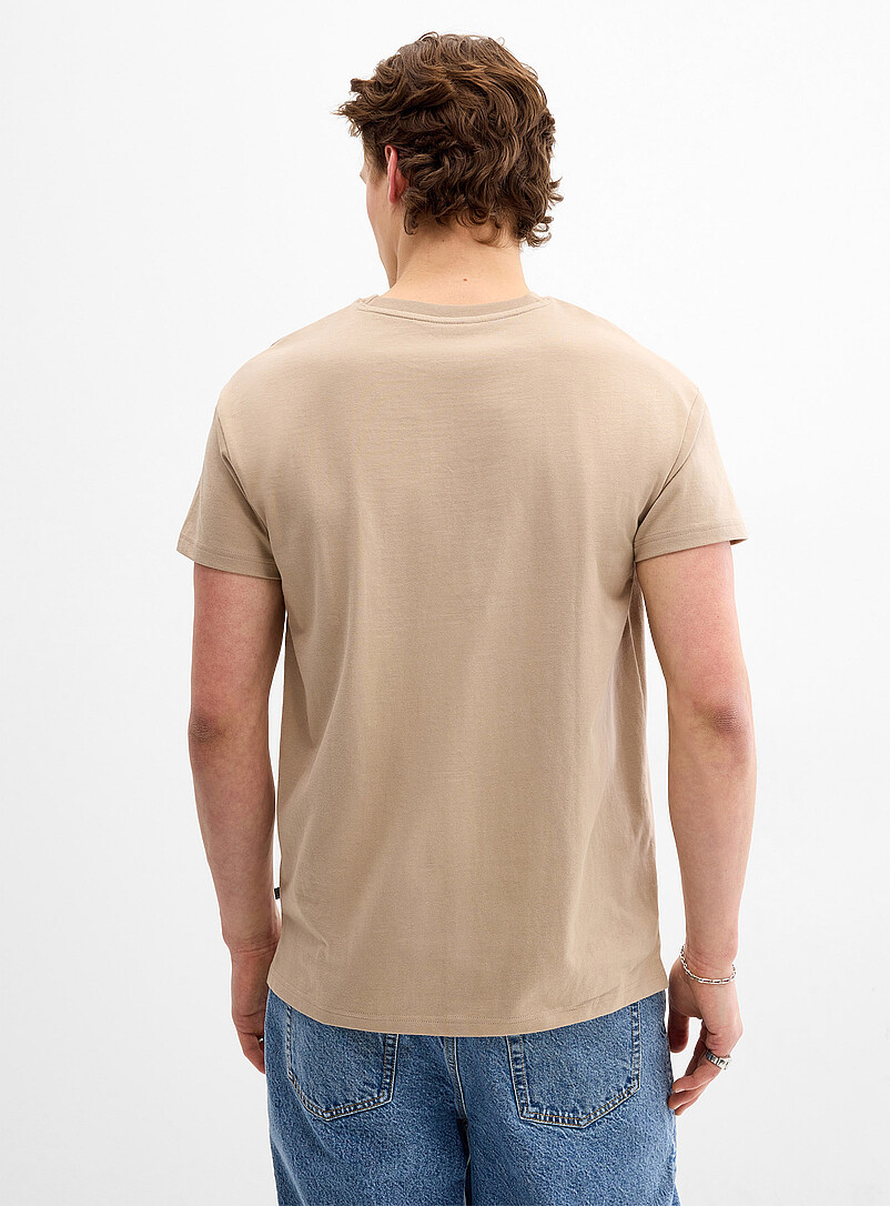 Djab White Crew-neck straight T-shirt DJAB 101 <b>Longline fit</b> for men