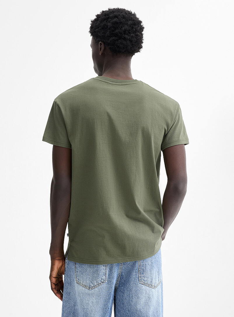 Djab White Crew-neck straight T-shirt DJAB 101 <b>Longline fit</b> for men