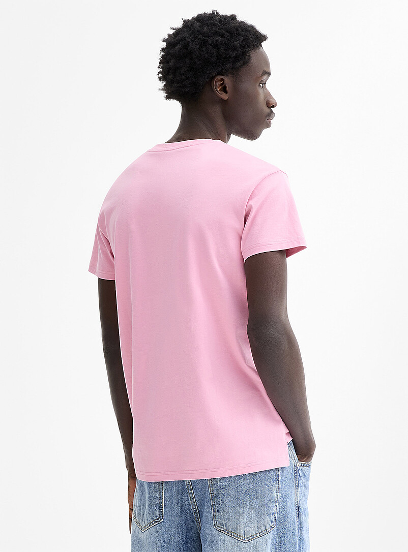 Djab White Crew-neck straight T-shirt DJAB 101 <b>Longline fit</b> for men